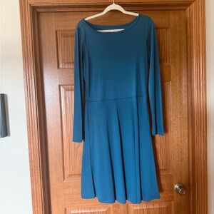 Wool& Marnie dress - Aegean Teal Large bell sleeve